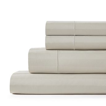 Hotelier Egyptian Cotton Blend Stripe Sheet Set
