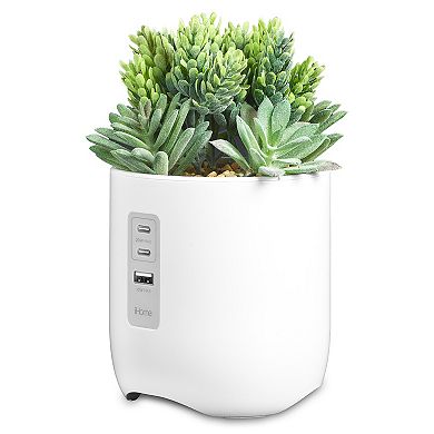 iHome iPP45 Artificial Plant Charging Station with Multiple USB Charging Ports