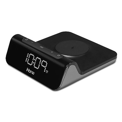 iHome iW23 Wireless Powerboost 3-in-1 Magnetic Wireless Charging Clock