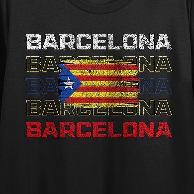 Juniors' Barcelona Distressed Flag Tee