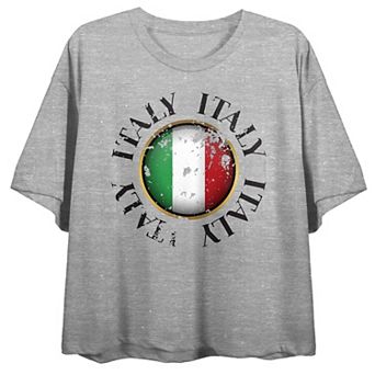 Juniors' Italy Round Flag Badge Tee
