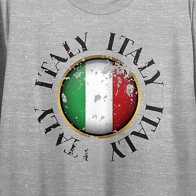 Juniors' Italy Round Flag Badge Tee