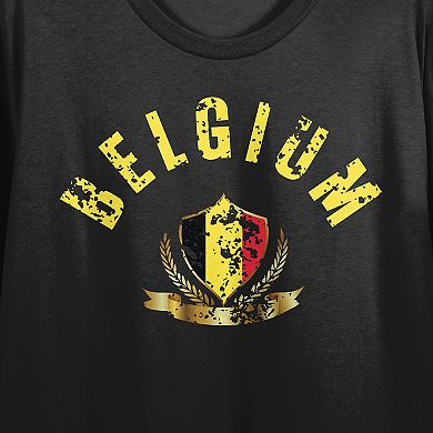 Juniors' Belgium Distressed Flag Tee