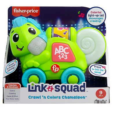 Fisher-Price Link Squad Crawl ‘n Colors Chameleon Baby Learning Toy with Music & Lights