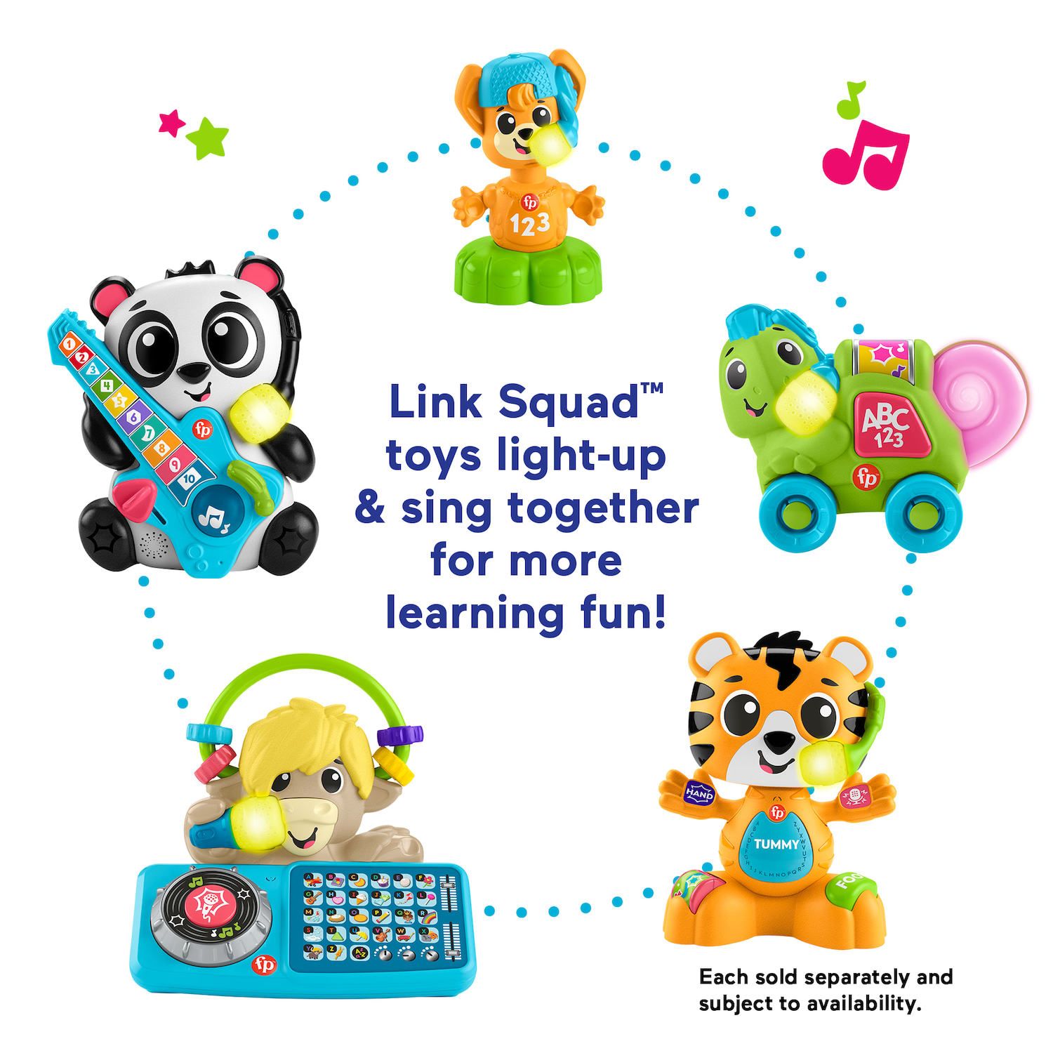 Fisher-Price Link Squad Opposites Fox Baby Learning Toy with Music & Lights