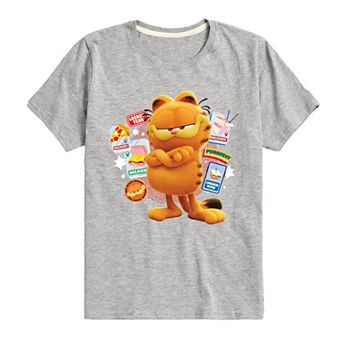 Boys 8-20 Garfield Movie Snack Icons Graphic Tee