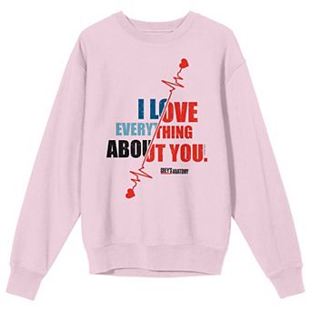 Juniors' Greys Anatomy I Love Graphic Sweatshirt