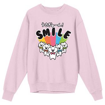 Juniors' Usagyuun Smile Graphic Sweatshirt