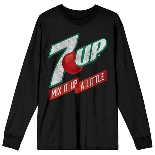 7UP Mix It Up A Little Crew Neck Short Sleeve Black Adult Tee Small