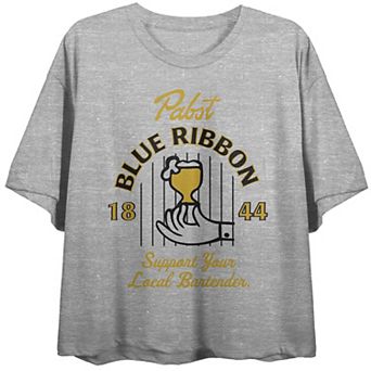 Women's Pabst Blue Ribbon Hand & Beer Support Graphic T-Shirt