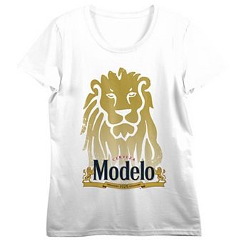 Women's Modelo Lion Art with Logo Graphic T-Shirt