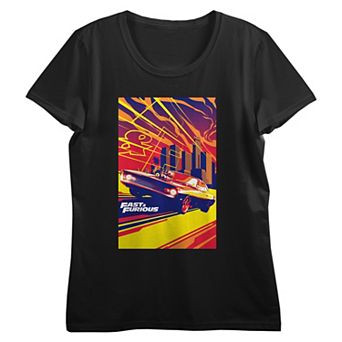 Juniors' Fast & Furious Dodge Poster Graphic Tee