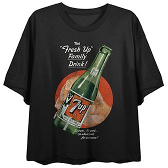 Juniors' 7UP The "Fresh Up" Family Drink Retro Flowy Graphic Tee