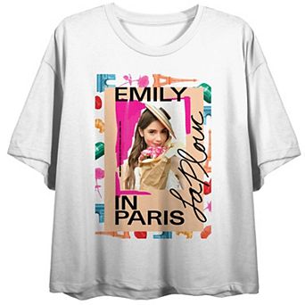 Juniors' Emily In Paris Colorful Photo Flowy Graphic Tee
