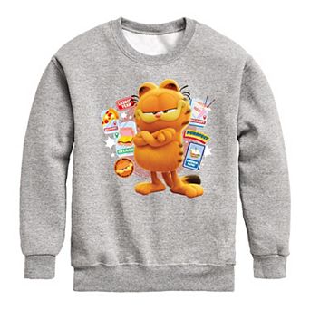 Boys 8-20 Garfield Movie Snack Icons Fleece Sweatshirt