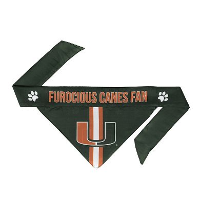NCAA University of Miami Hurricanes Reversible Pet Bandana