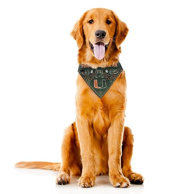 NCAA University of Miami Hurricanes Reversible Pet Bandana