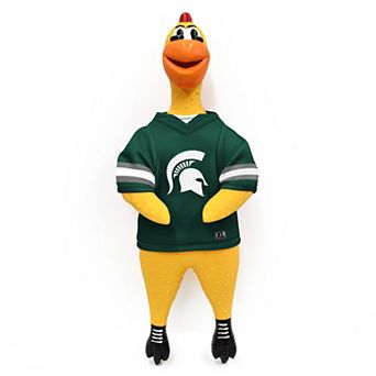 NCAA Michigan State Bulldogs Team Rubber Chicken Pet Toy