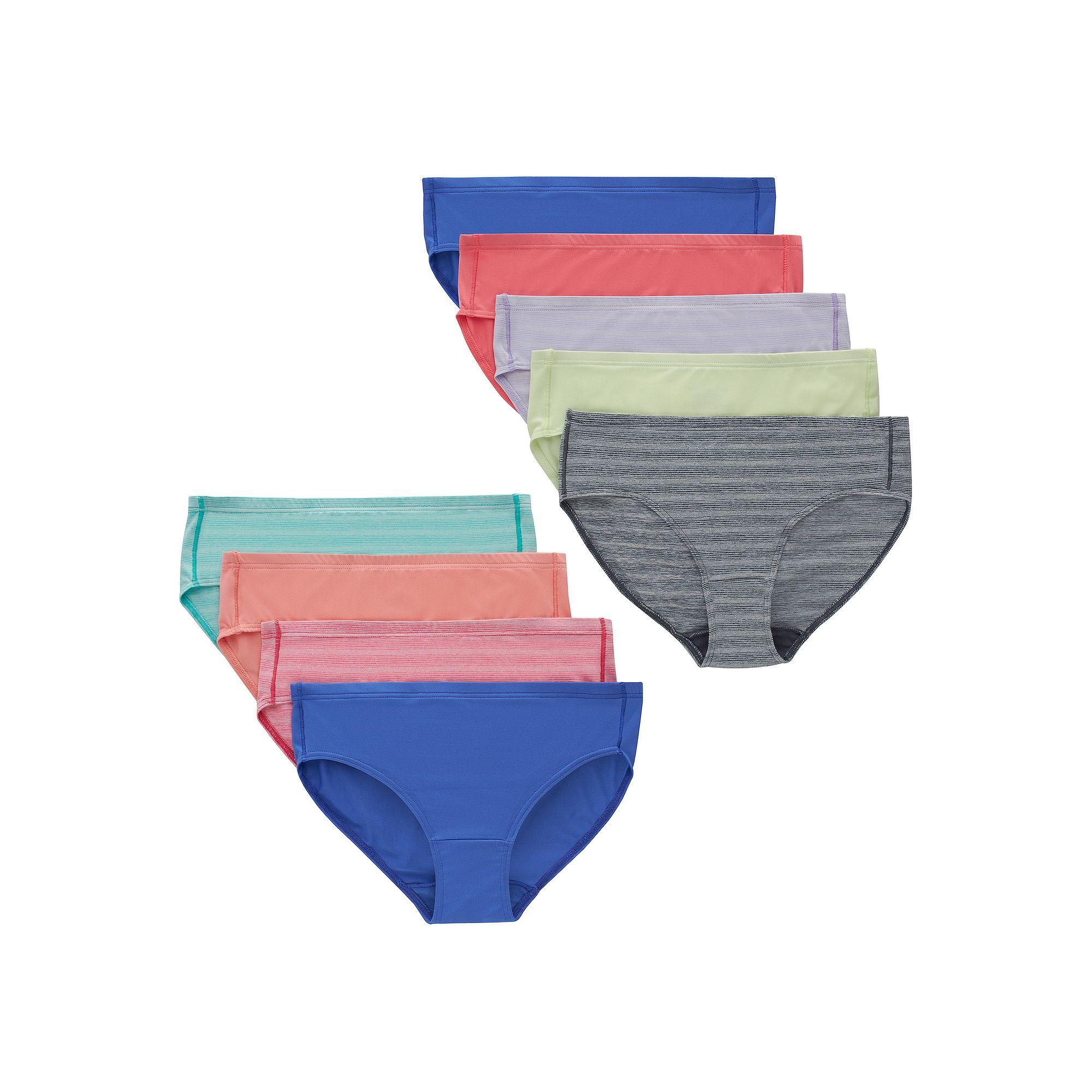 Hanes Ultimate Pure Comfort 8+1 Bonus Pack Girls Microfiber Hipster Underw