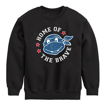Boys 8-20 TMNT Born Raised USA Crew Fleece Sweatshirt