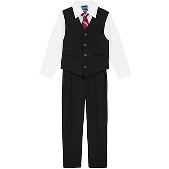 Toddler Boy IZOD Textured Vest, Shirt, Tie, & Pants Set
