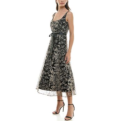 Women's Maison Tara Embroidered Midi Dress