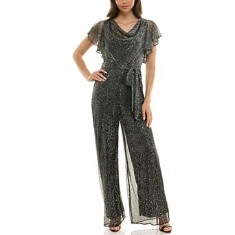Women's Maison Tara Metallic Mesh Jumpsuit