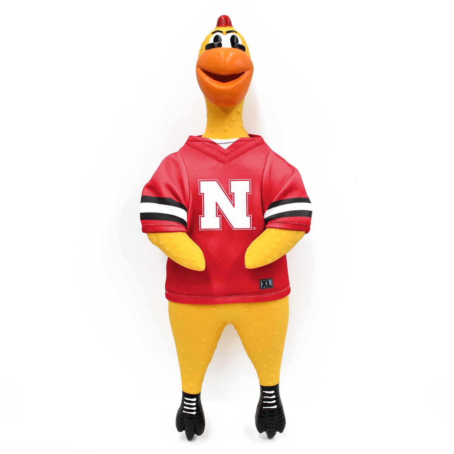 Detroit Red Wings Rubber Chicken Dog Toy With Clucker
