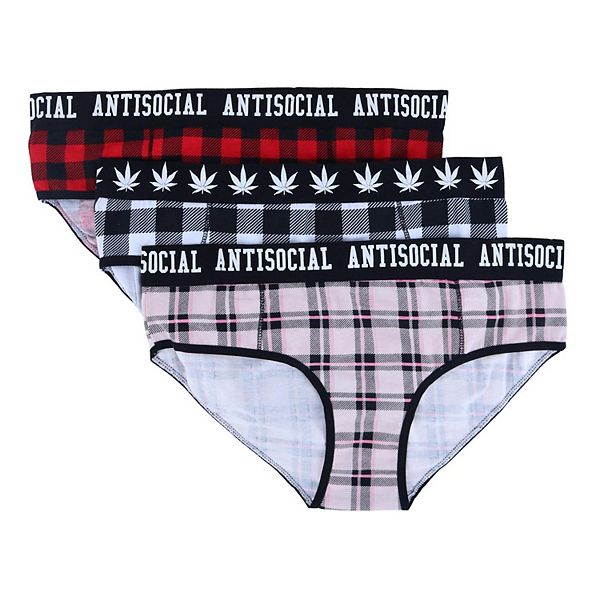 Women's Boy Leg Plaid Underwear (pack Of 3)