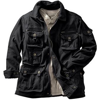 Boulder Creek By Kingsize Men's Big & Tall 9 Pocket Twill Utility Jacket