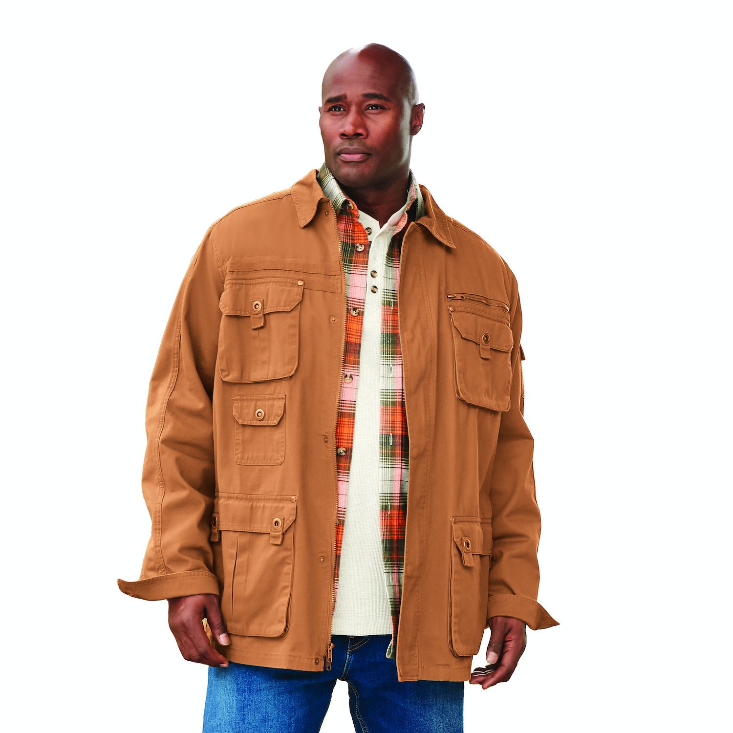 Boulder Creek By Kingsize Men's Big & Tall 9 Pocket Twill Utility