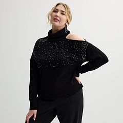 Black Turtleneck Tops Clothing Kohl s