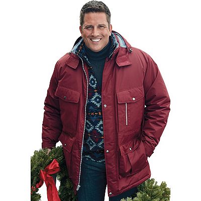 Boulder Creek By Kingsize Men's Big & Tall Fleece-lined Parka With
