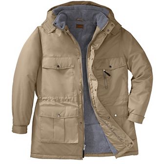 Boulder Creek by KingSize Men's Big & Tall Fleece-Lined Parka With Detachable Hood And 6 Pockets