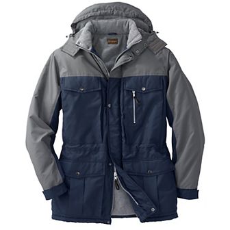Boulder Creek by KingSize Men's Big & Tall Fleece-Lined Parka With Detachable Hood And 6 Pockets