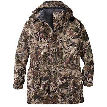 Boulder Creek By Kingsize Men's Big & Tall Fleece-lined Parka With Detachable Hood And 6 Pockets
