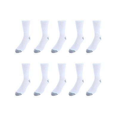 Men's Half Cushion Cotton Crew Socks (pack Of 10)