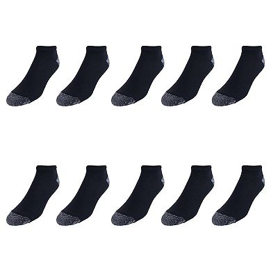 Men's Half Cushion Cotton Low Cut Socks (10 Pair Pack)