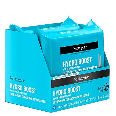 Neutrogena 2-Pack Hydro Boost Face Cleansing Cloths & Makeup Wipes