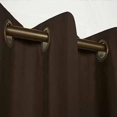 Room Darkening Daytime And Nighttime Privacy Grommet Curtain Panel 40" X 84" Brown