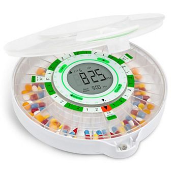 Livefine 28-day Automatic Pill Dispenser With Upgraded Lcd Display, Sound & Light