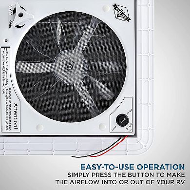 Hike Crew 11" RV Roof Vent Fan, 12V Intake & Exhaust Manual Camper Fan