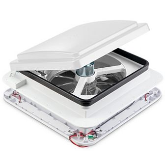 Hike Crew 11" RV Roof Vent Fan, 12V Intake & Exhaust Manual Camper Fan w/LED Light