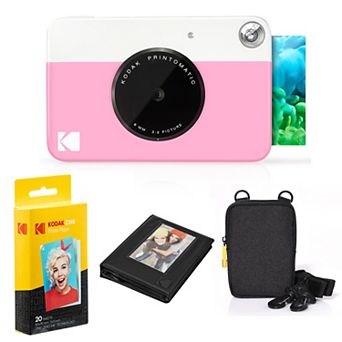 Kodak Printomatic Instant Print Camera & Photo Paper (20 Sheets) Album Bundle