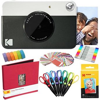 Kodak Printomatic Instant Print Camera & Photo Paper (20 Sheets) Art Bundle