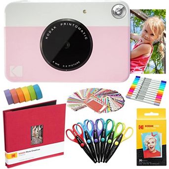 Kodak Printomatic Instant Print Camera & Photo Paper (20 Sheets) Art Bundle