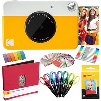 Kodak Printomatic Instant Print Camera & Photo Paper (20 Sheets) Art Bundle