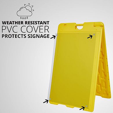 Jumbl A Frame Sandwich Board 24 X 36” Display Sidewalk Sign With Pvc Sign Protector
