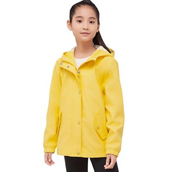 Girls' Rokka&Rolla Waterproof Rain Coats Rubberized Jackets