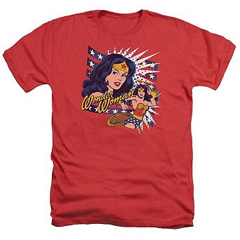 Dco Pop Art Wonder Woman Adult Heather T-shirt